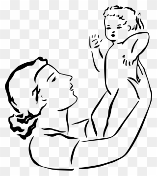 Mother Holds Baby - Make A Poster On Mothers Day Clipart