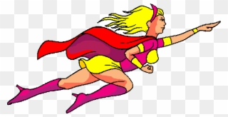A - Superwoman Flying Clipart