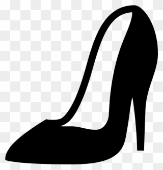 Women Shoe Diagonal View Filled Icon In Iphone Style - Stiletto Heels Silhouette Clipart