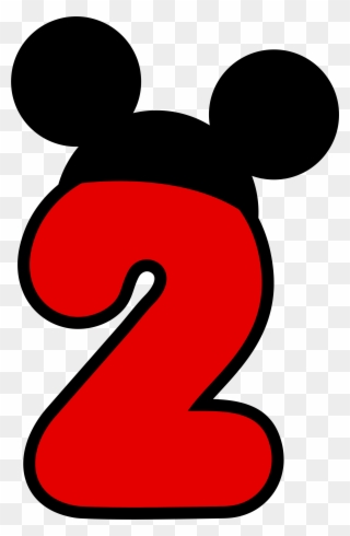 Clipart Royalty Free Stock Mickey E Minus Dressup And - Mickey Mouse Number 2 - Png Download
