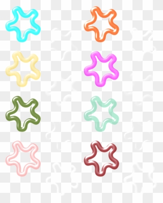 Simple Gels For Outlines Clipart, Vector Clip Art Online, - Animated Colorful Stars - Png Download