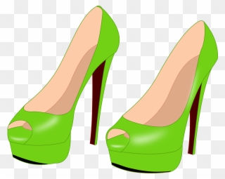 High-heeled Shoe Drawing Computer Icons - Green High Heel Clipart - Png Download