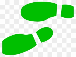 Footprints Clipart Tennis Shoe - Shoe Print Clipart Green - Png Download