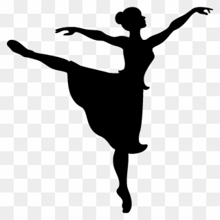 Free Ballet Clip Art Ballerina - Black And White Dancer Clipart - Png Download