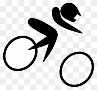Free Vector Olympic Sports Cycling Bmx Pictogram Clip - Bmx Clipart - Png Download