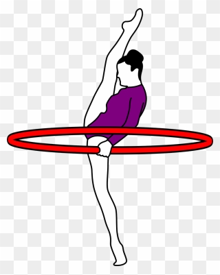 Clipart - Gymnastics Archery - Gymnastics Rhythmic Hoop Icons - Png Download