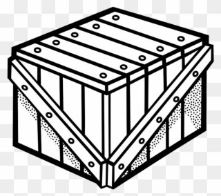 Wooden Box Crate Drawing Line Art - Crate Drawing Png Clipart