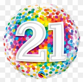 21st Birthday Balloon In A Box - Happy 21 Birthday Png Clipart