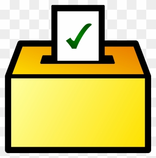 Clip Art Black And White Box Svg Ballot - Voting Ballot Png Clipart Transparent Png