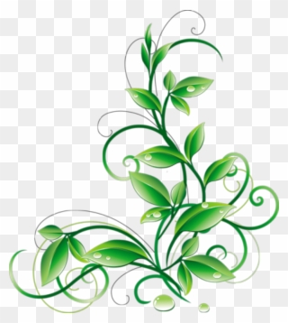 Floral Clip Art - Green Color Flower Png Transparent Png