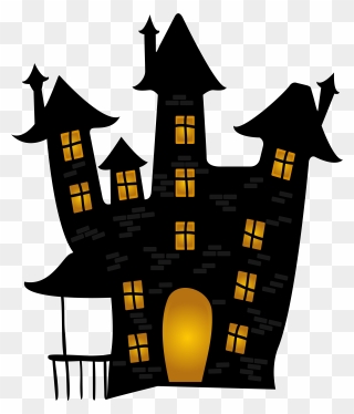 Door Clipart Haunted House - Halloween Haunted House Png Transparent Png