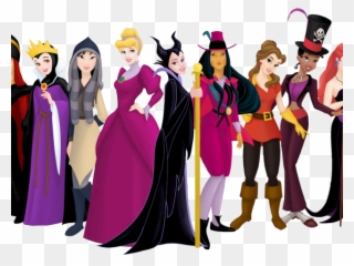 Disney Princesses Clipart Clip Art - Disney Villains Costume - Png Download
