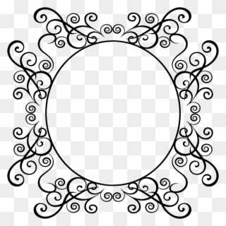 Borders And Frames Picture Frames Decorative Arts Garden - Oval Flourish Frame Png Clipart