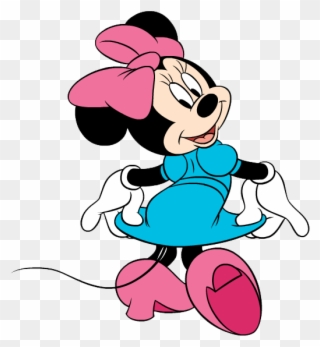 Minnie Curtsie Backwards - Minnie Mouse Wallpaper Iphone Clipart