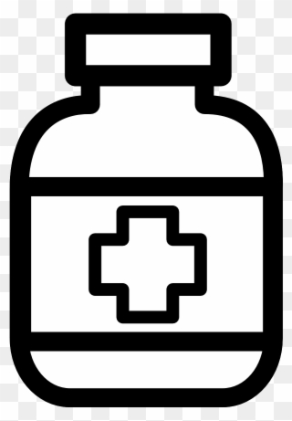 Clip Art Black And White Stock Collection Of Bottle - Medicine Clipart - Png Download