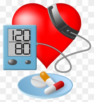 Hypertension Sphygmomanometer Clip Art Vector Heart - Blood Pressure Scale Clipart - Png Download