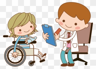 Picture Black And White Stock Nurse Patient Clip Art - Patient On Wheelchair Clipart - Png Download