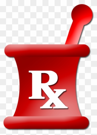 Rx Symbol - Red Mortar And Pestle Clipart