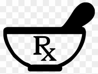 Rx Symbol Mortar Pestle Clipart - Mortar And Pestle Pharmacy Clip Art - Png Download