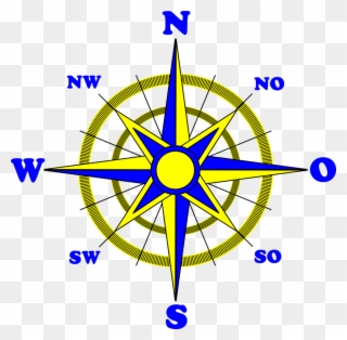 Compass Rose - Nord Süd Ost West Clipart