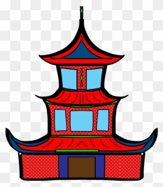 Pagoda Clipart Chinese - Dibujo Pagoda China - Png Download