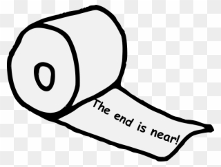 Medium Image - End Is Near Toilet Paper Clipart