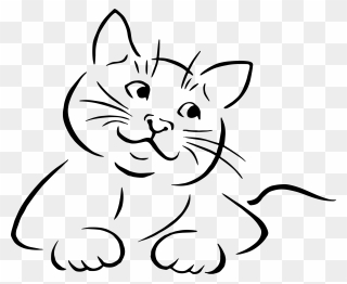 Kittens Clipart Pusa 8 Clip Art Cat Png - Cat Line Art Png Transparent Png