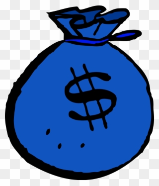 Blue Clipart Money - Clipart Money Bag - Png Download