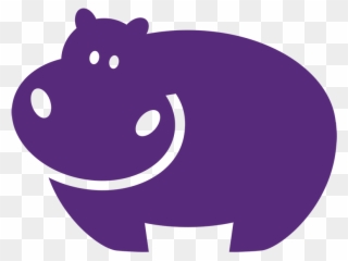 Image Freeuse Diapers Clipart Purple - Purple Hippo - Png Download