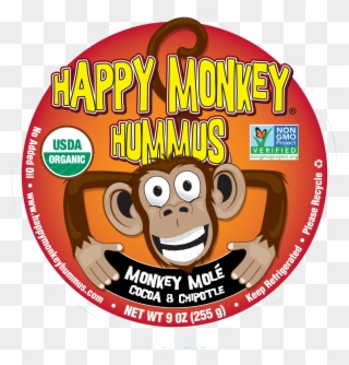 Happy Monkey Hummus - Usda Organic Clipart