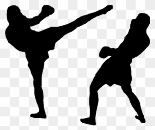 Yükle Muay Thai Kickboxing Martial Arts Brazilian Jiu-jitsu - Mixed Martial Arts Silhouette Clipart
