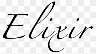 Elixir Font In Black - Elegance Beauty Clipart