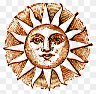 Big Image - Old Sun Drawing Clipart