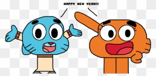 From Gumball & Darwin And The Beaks Family To You Happy - Happy Birthday Gumball Clipart
