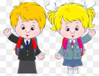 Kids At School Clipart - Kindergarten Pupils Clipart - Png Download