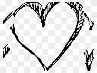 Hearts Clipart Pencil - Heart Drawing Png Pencil Transparent Png