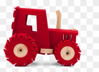 The Big Red Tractor - Wool Clipart