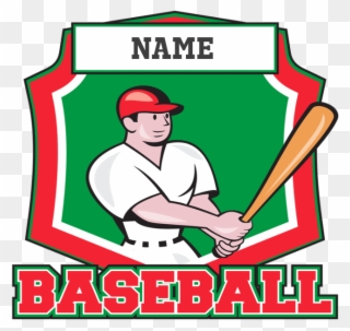 Custom Baseball Batter Tile Coaster - Kundenspezifischer Baseball-spieler T-shirt Clipart