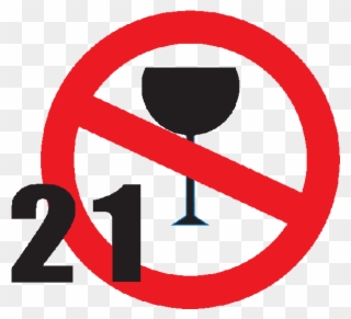 No Alcohol Under 21 Resized - No Drinking Under 21 Clipart