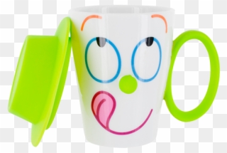 Cup And Lid Green - Pylones Face Mug Clipart