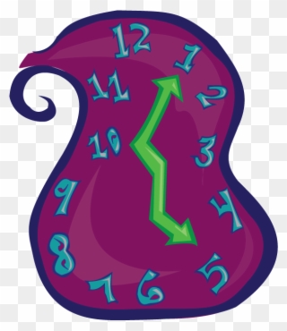 Illustration Of A Clock Displaying Whimsical Characteristic - Illustration Clipart