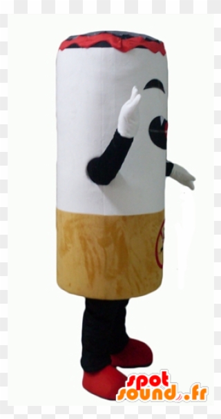 Mascot Giant Cigarette To Look Fierce - Penguin Clipart