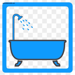 Awesome Bathtub And Shower Cartoon Tub - Bath Tub Clipart - Png Download