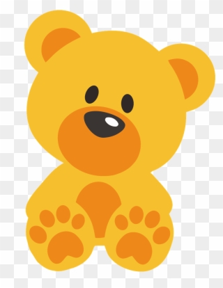 Embroidery Machines - Orange Teddy Bear Clipart - Png Download