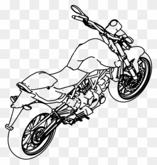 Motorcycle-lineart - Transparent Motorcycle Png Icon Clipart