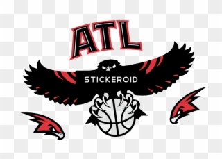 Atlanta Hawks Basketball Sports - Atlanta Hawks Classic Logo Nba Fathead Logos Wall Graphics Clipart