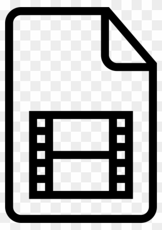 Movie Document Outlined Interface Symbol Comments - Camera Roll Logo Png Clipart
