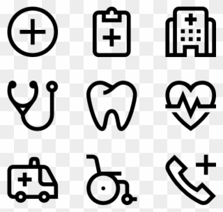 Hospital - Contact Icons Clipart