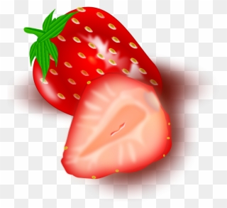 Cut Strawberry Clipart - Png Download