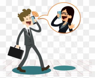 Telephone Communication Mobile Phone - Talking Phone Cartoon Png Clipart